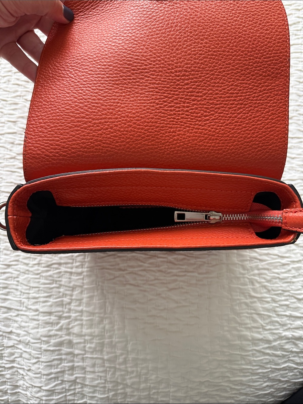 Sundance Women’s Leather Crossbody Bag in Orange - Picture 3 of 4